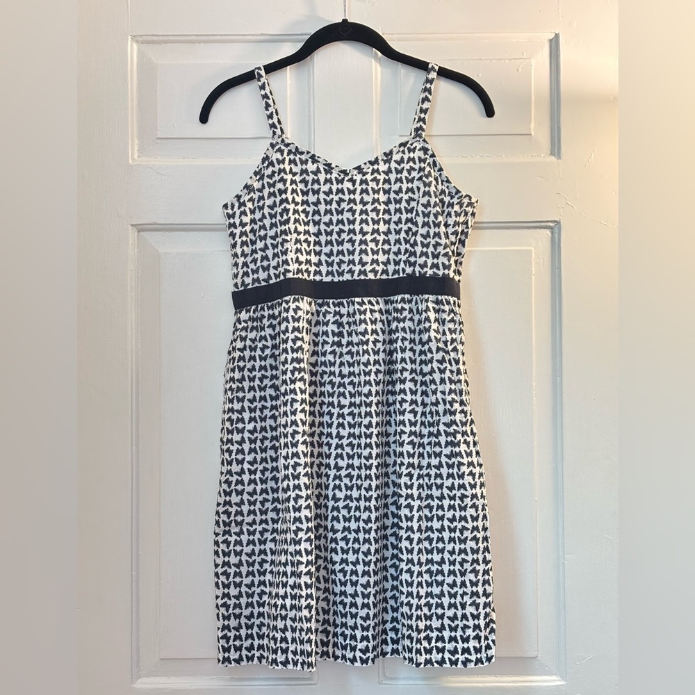 Brooks Brothers Navy Butterfly Cotton Dobby Dress, size 16